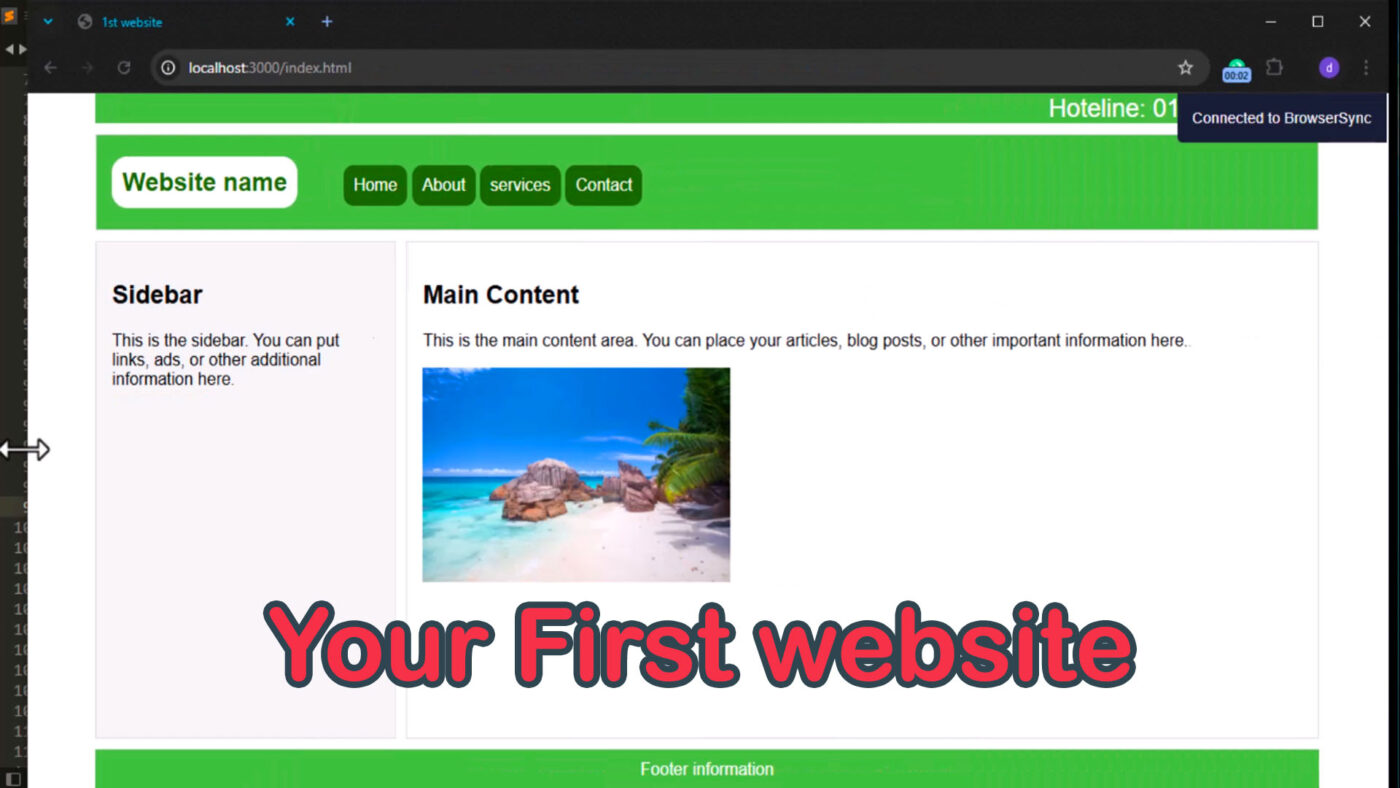 web design courses, web page design templates, learn your first simple web design, HTML basics, CSS layout, responsive web design, beginner web design, grid layout HTML