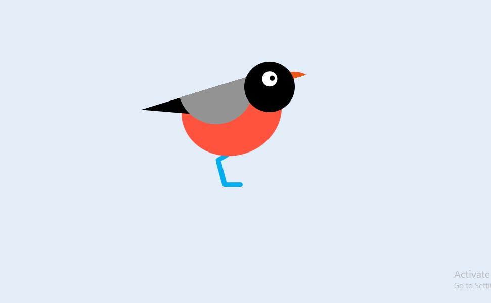 Create bird with HTML & CSS