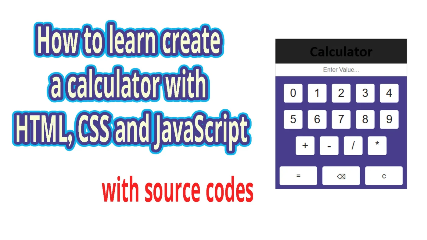 How to create a calculator with HTML, CSS and JavaScript