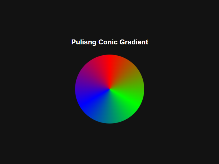 Pulsing Conic Gradient with HTML CSS
