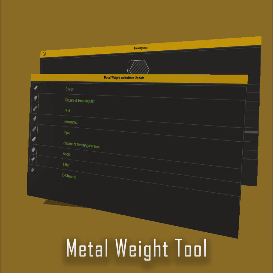 Metal Weight calculator
