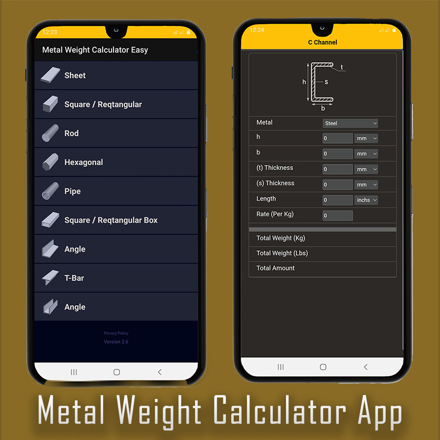 Metal weight Calculator