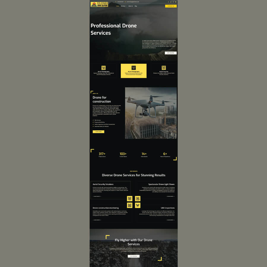 Website Design for a Drone Business